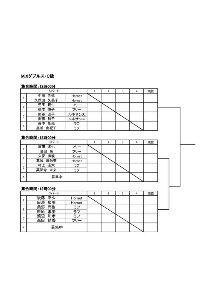 （2024.7.3修正）コカ・コーラカップ2024　仮ドロー表　MIX C級のサムネイル